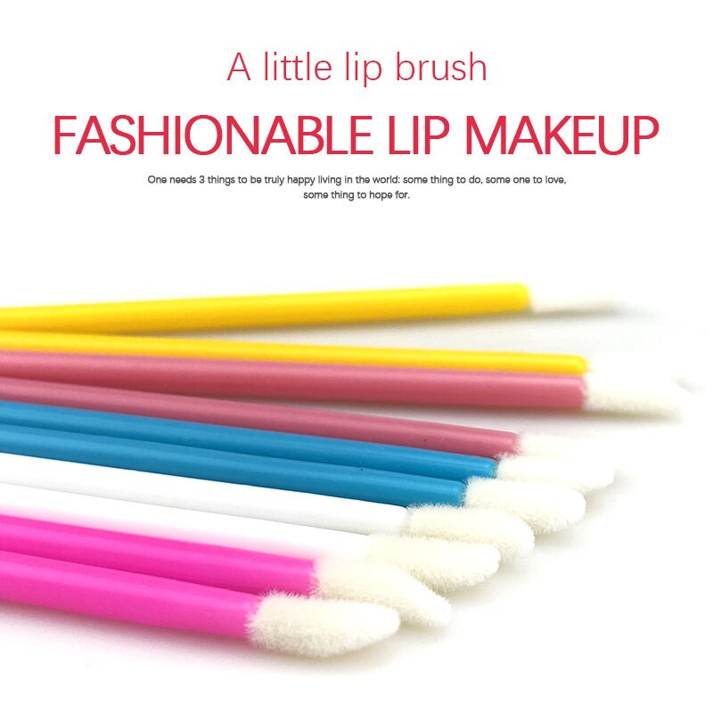 50/100Pcs Wegwerp Professionele Make-Up Lip Borstel Lippenstift Gloss Wands Applicator Voor Valse Wimpers Make Up Gereedschap
