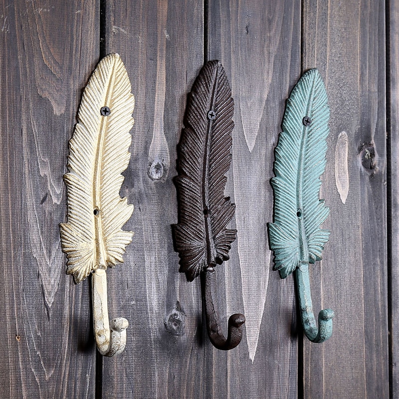 Ganchos de hierro fundido Vintage para colgar en la pared ganchos de hierro Retro para colgar en la pared, barra para el hogar, decoración de abrigos, manualidades,