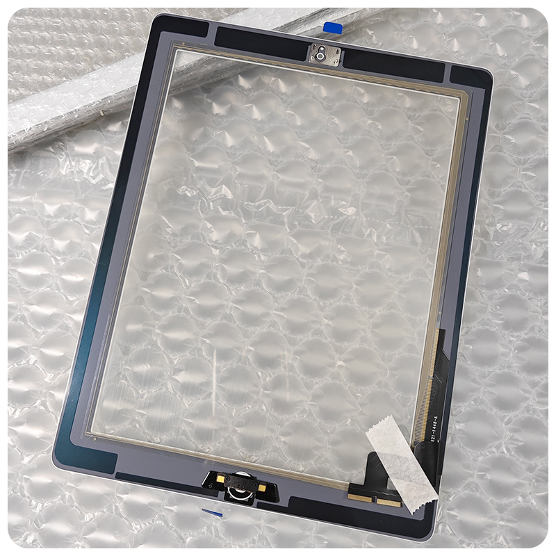 1 Uds para iPad 2 A1395 A1396 A1397 pantalla táctil digitalizador paneles de repuesto Sensor de pantalla táctil de cristal con botón + herramientas