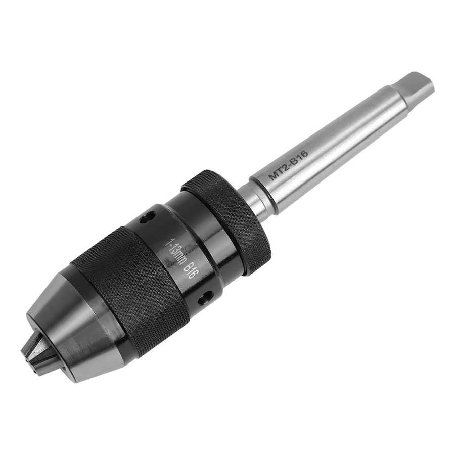 1-13mm B16 Keyless Drill Chuck Self-Tightening Heavy Duty Morse Taper Fixture Milling Lathe Drill Chuck With MT2-B16 Connect Rod