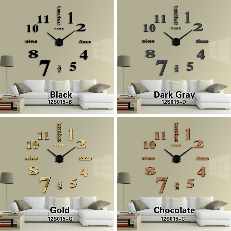 Home decoration Quartz Home Decoration big wall clock modern 3D DIY large decorative wall clocks watch wall unique