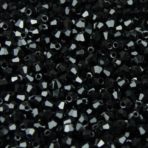 JHNBY 3mm 200pcs AAA Bicone Upscale Austrian crystals beads AB color plating Loose bead bracelet Jewelry Making Accessories DIY: 309 Black