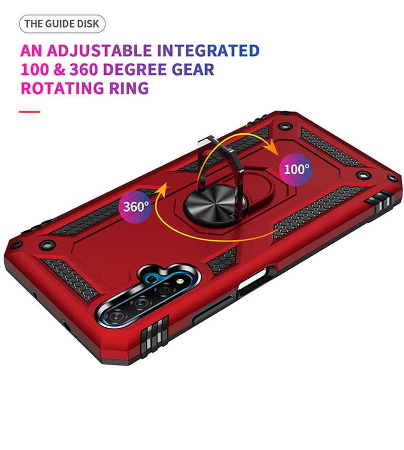 For Huawei Nova 5T Nova5T 5 T Case Magnet Car Ring Stand Holder Case for Huawei Honor 20 Honor20 Soft Silicone Bumper Case
