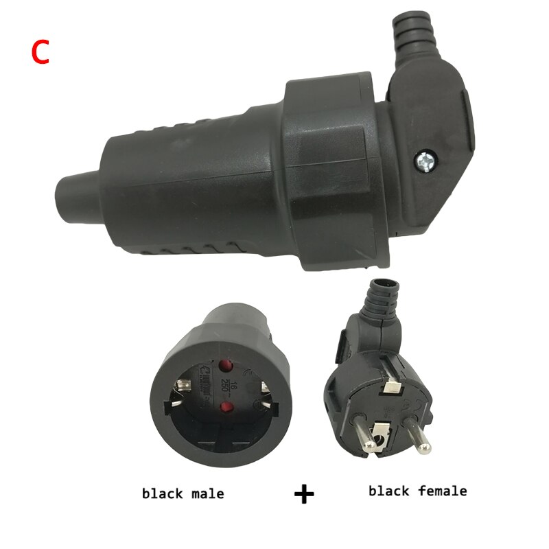 16A 250V ue allemagne prise universelle adaptateur secteur prise mâle femelle prise électrique voyage maison amovible prise d'alimentation