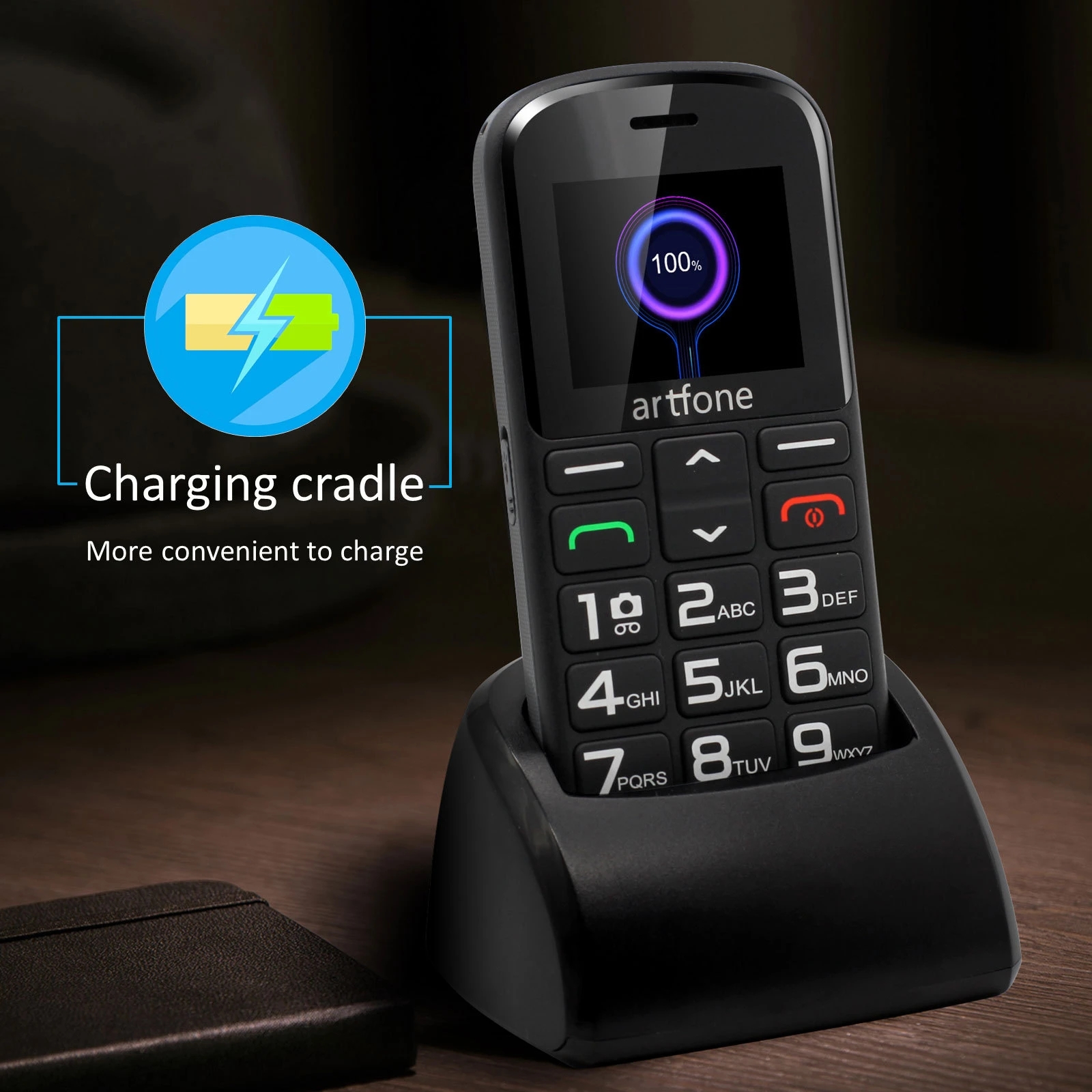 Bar celular sênior artfone cs181 cs182 cs188 gsm 2g grande voz botão grande telefone móvel para idosos uma chave sos tocha sim dupla