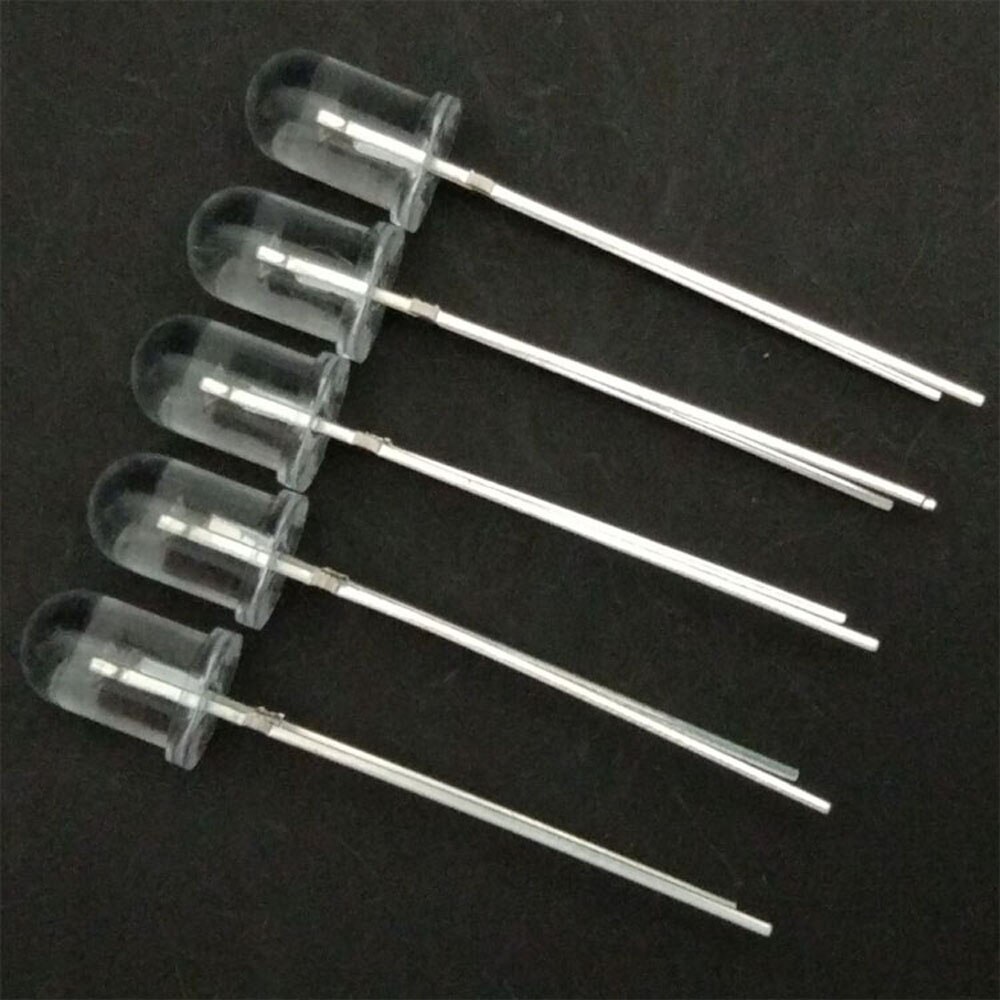 10pcs/lot 14mil 5mm Infrared diode IR LED 850nm Diode Through Hole Led Light Diode 30 degrees