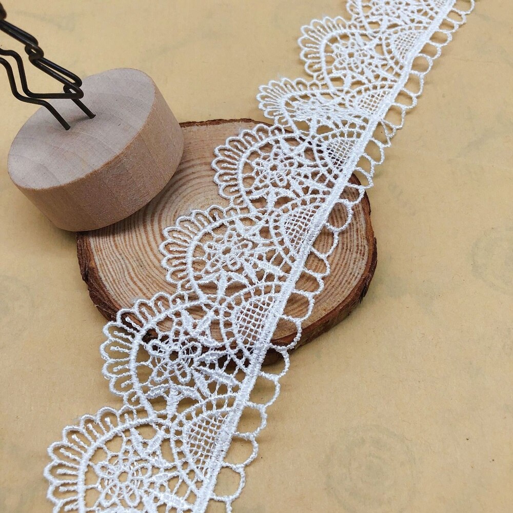 Encaje Vintage De 5 Yardas Para Costura - Blanco, 8.9 Cm Ancho, Ideal Para Bodas Y Manualidades