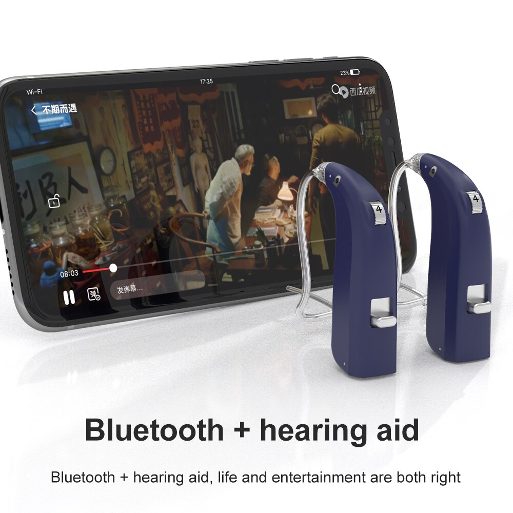 Bluetooth Rechargeable Hearing Aids Ear Digital Hearing Aids Hearing Aid Sound Amplifier Hearing Device for Elderly