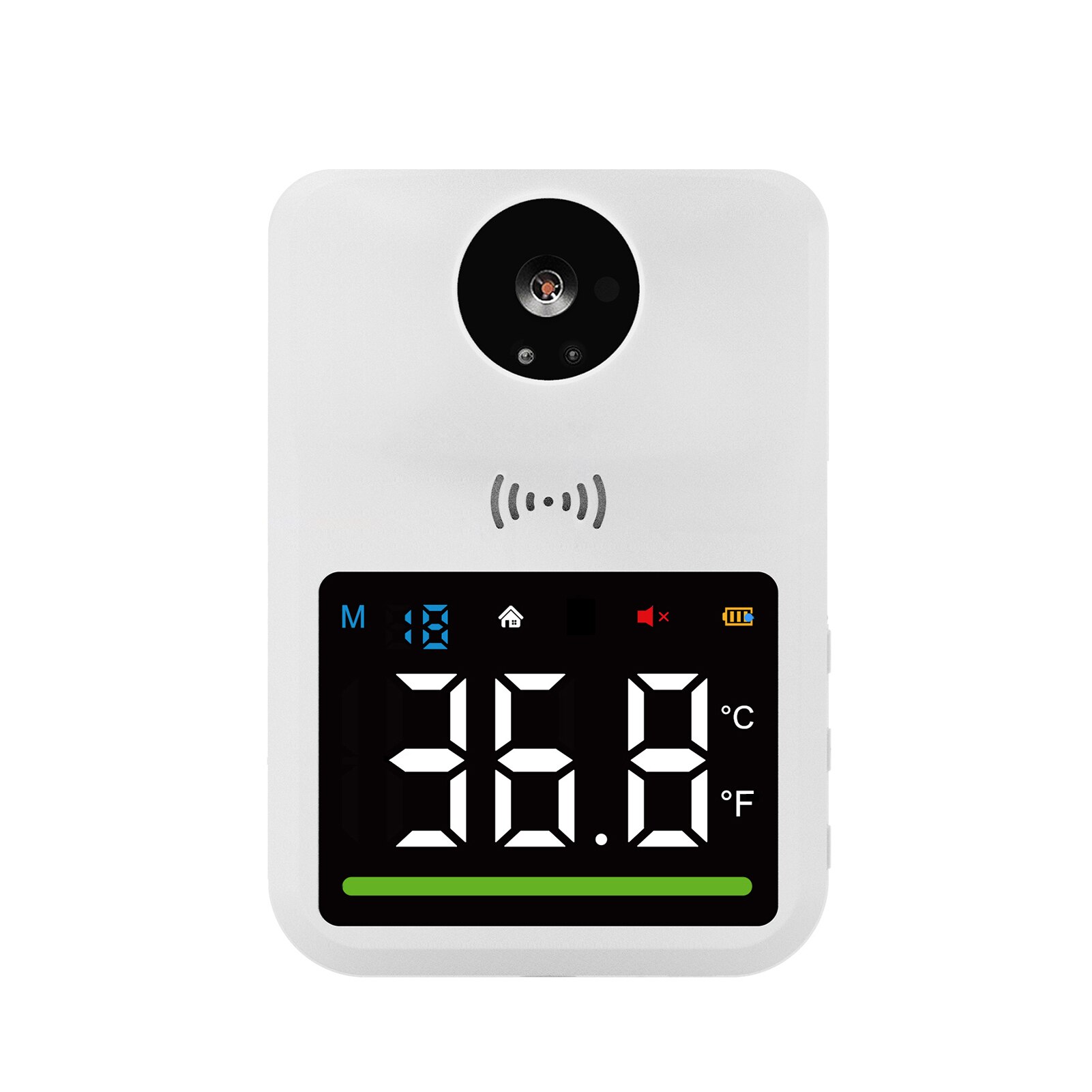 Non-Contact Digital Thermometer Wall-Mounted Infrared Forehead Thermometer School/Office/Metro Wall Thermometer