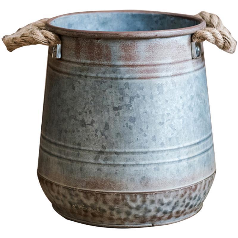 Vintage oude ijzeren emmer emmer bloem emmer bloempot vaas decoratie ornamenten kruidenierswinkel tuin