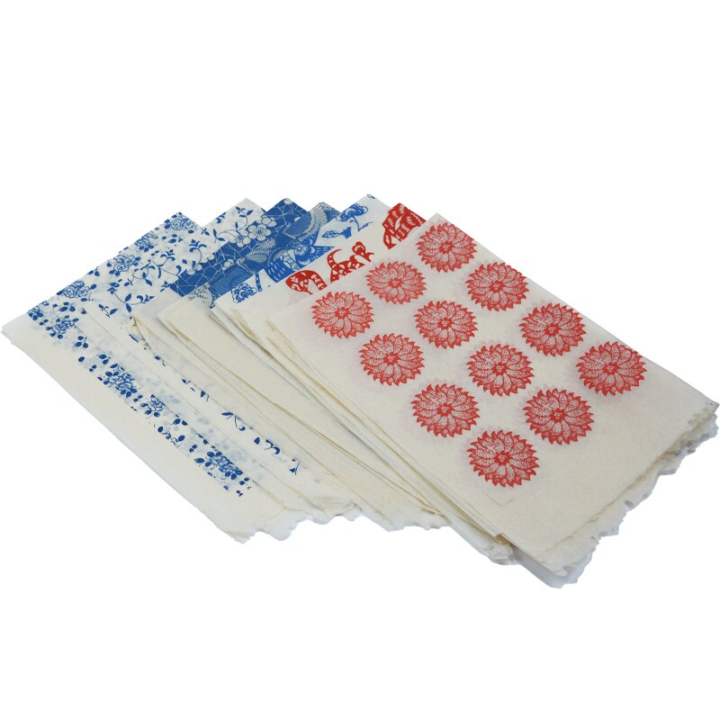 Papel de flores de colores Jingdezhen, cerámica, arcilla, bajo esmalte, porcelana azul y blanca, papel de transferencia de alta temperatura, 1 unidad