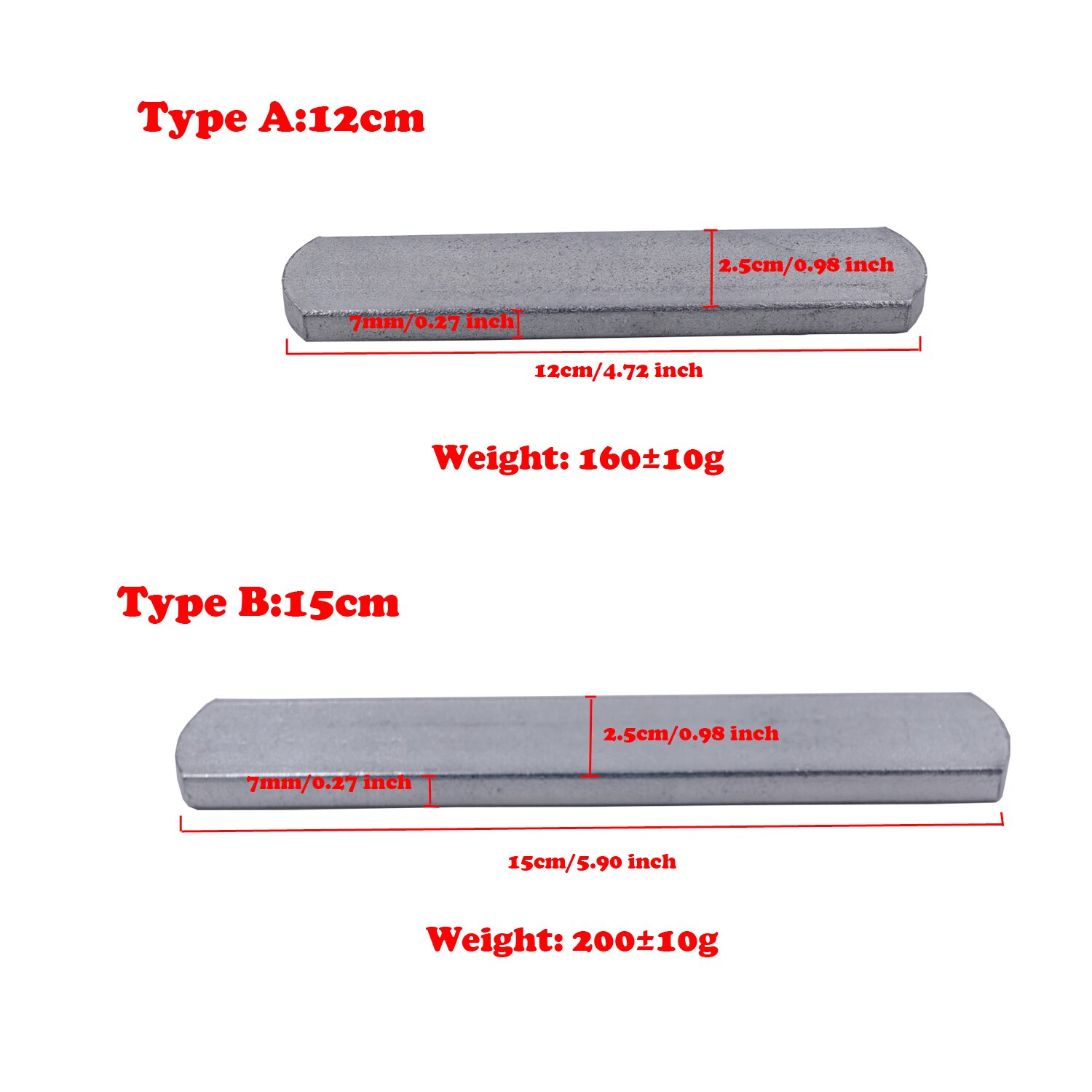 Weight Steel Plates Adjustable Strength Training for Weighted Vest Leg Ankle Weights 12-25cm Length Workout Fitness Accessories