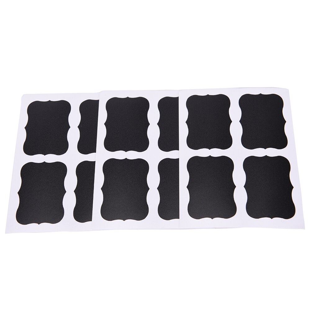 36 Stks/pak Schoolbord Krijtbord Stickers Zwarte Fles Diy Stiky Stickers Schoolbord Craft Keuken Jar Organizer Labels