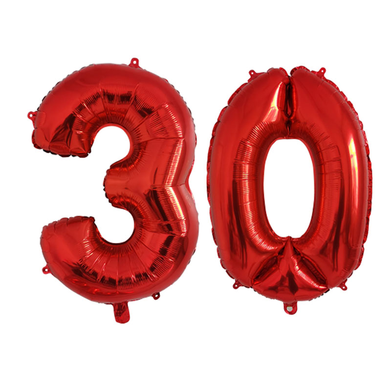 2Pcs 32 Inch Gold Silver Black Blue Pink Helium Foil Number Balloon 28 29 30 31 32 33 Happy Birthday Party Decoration Supplies