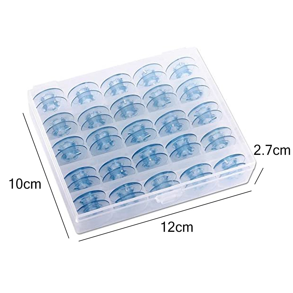 25x Blauw Klossen Voor Pfaff Naaimachines In Praktische Doos, spoelen Voor Pfaff Naaien Tool Accessoires Universele Lege Spoel # Y1