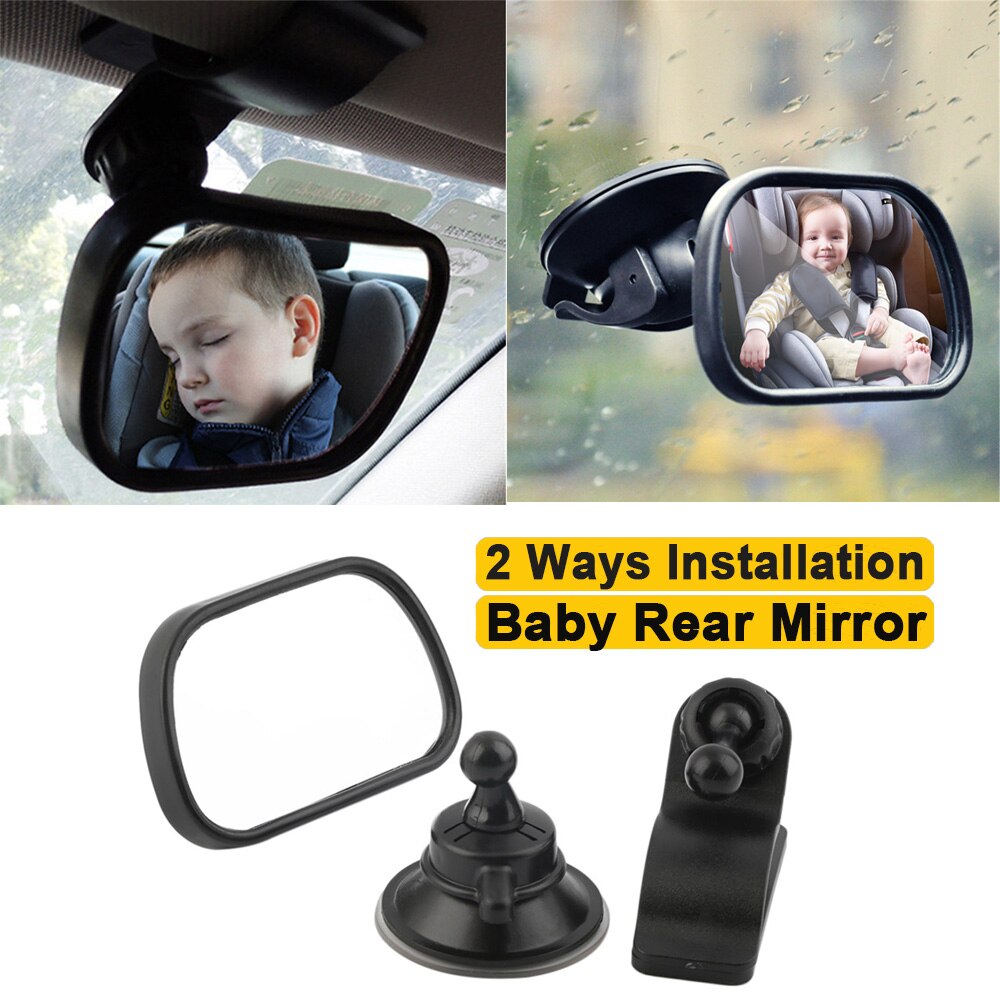 2 In 1 Mini Veiligheid Auto Achterbank Baby View Spiegel Verstelbare Baby Achter Bolle Spiegel Auto Baby Kids Monitor auto-Styling
