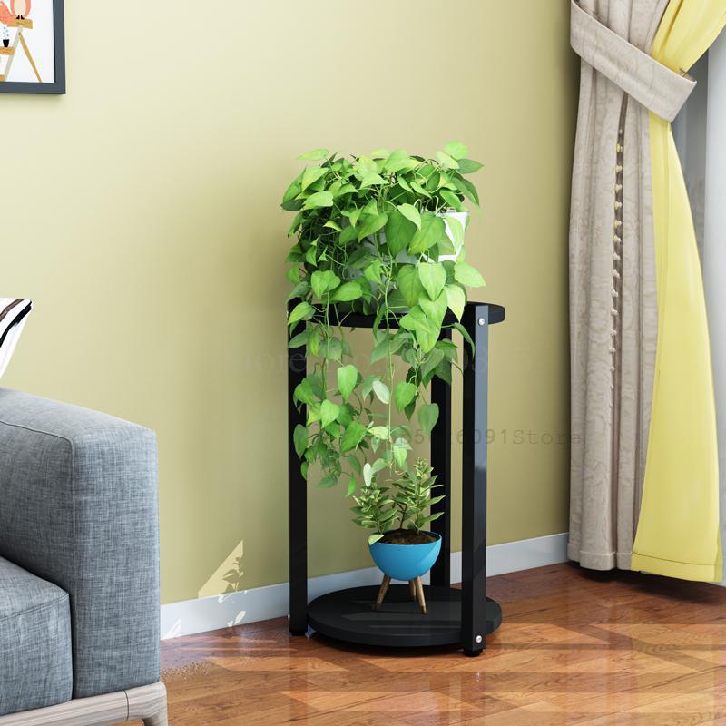 Multi-layer flower stand interior decoration space balcony flower stand wrought iron living room flower pot rack small flower: VIP 7