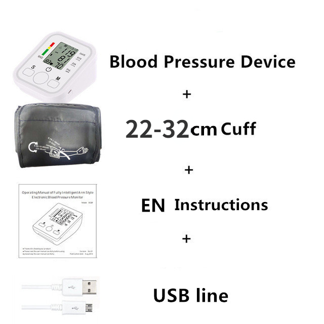 Englisch oder Russische blutdruckmessgerät haushalt medizinisch Blut Druck Monitor healthcare tonomete messgeräte blutdruck medizinprodukte: B02EN