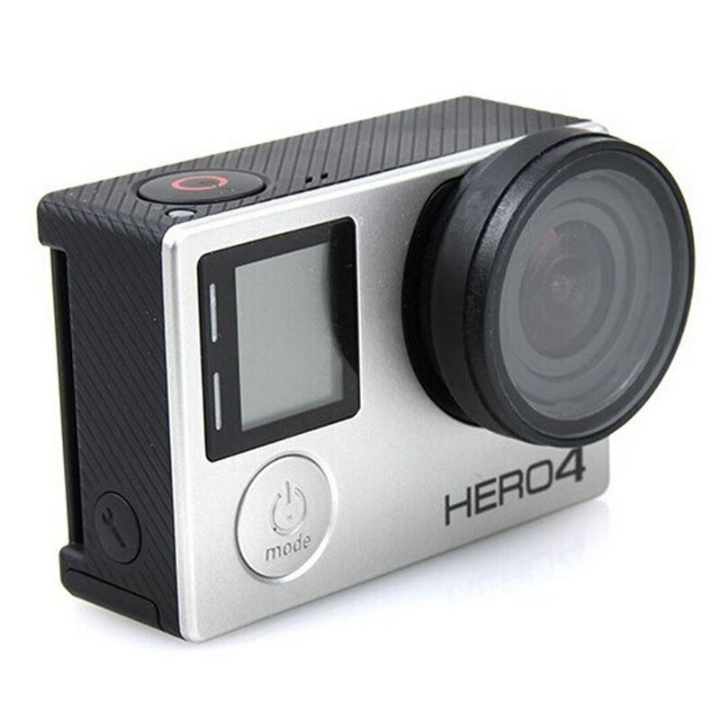 Cubierta protectora de lente Anti-expuesto HR253 para GOPRO HERO 3 +/4 (negro)