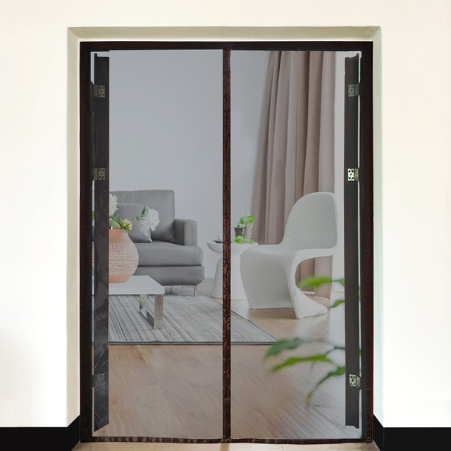 Magnetische Deur Screen Custom Size Klamboe Gordijn Fly Insect Automatische Sluiting Onzichtbare Mesh Voor Keuken Indoor Woonkamer: Overigen / Ivoor