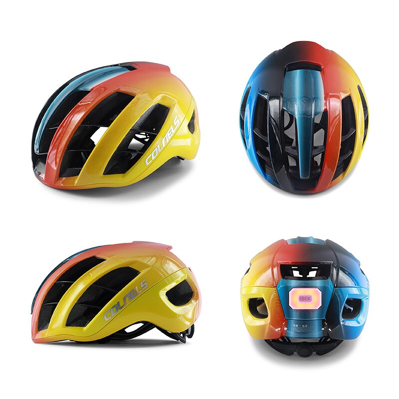MTB Road Bike Downhill Helmet LED Lights pro Cycling Helmet Outdoor Sport Riding Bicycle Helmet For Man Aero Safely Cap: 3 / L 58-62cm