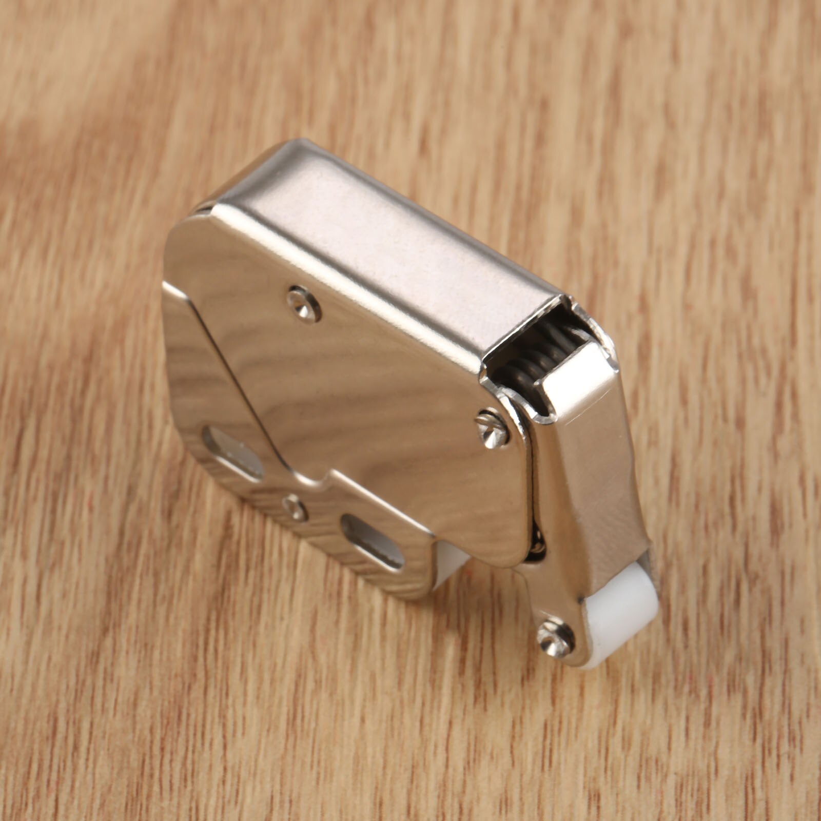 DRELD 2Pcs Mini Push Catch Latch Cabinets Lock Furniture Security Lock Caravan Motorhome Cupboard Doors Push Touch Release Latch