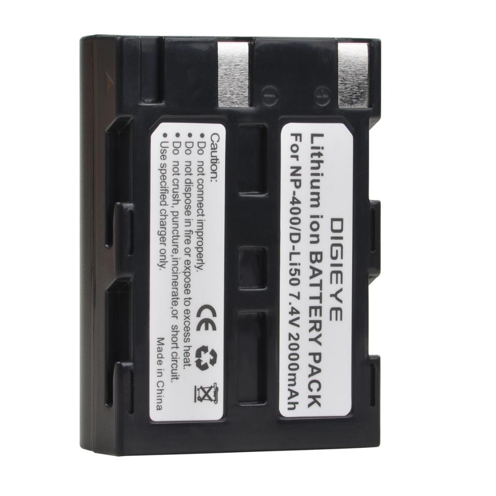 2000mAh NP-400 NP400 D-LI50 DLI50 Battery for Pentax K10D K20D, Konica Minolta DiMAGE A1, A2, Dynax 5D, 7D, Maxxum 5D, 7D