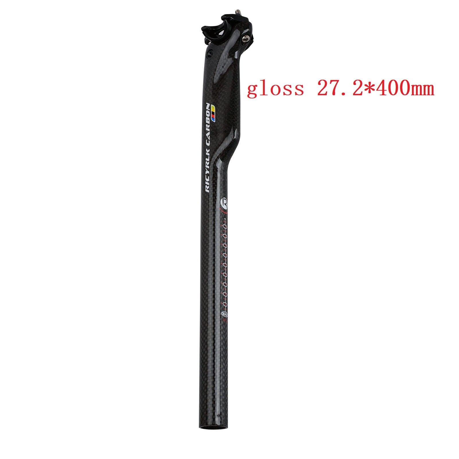 Carbon Fiber Fiets Zadelpen Glossy Racefiets Zadelpennen 27.2/30.8/31.6*400 Breaking Wind Seat post: glossy27.2X400MM