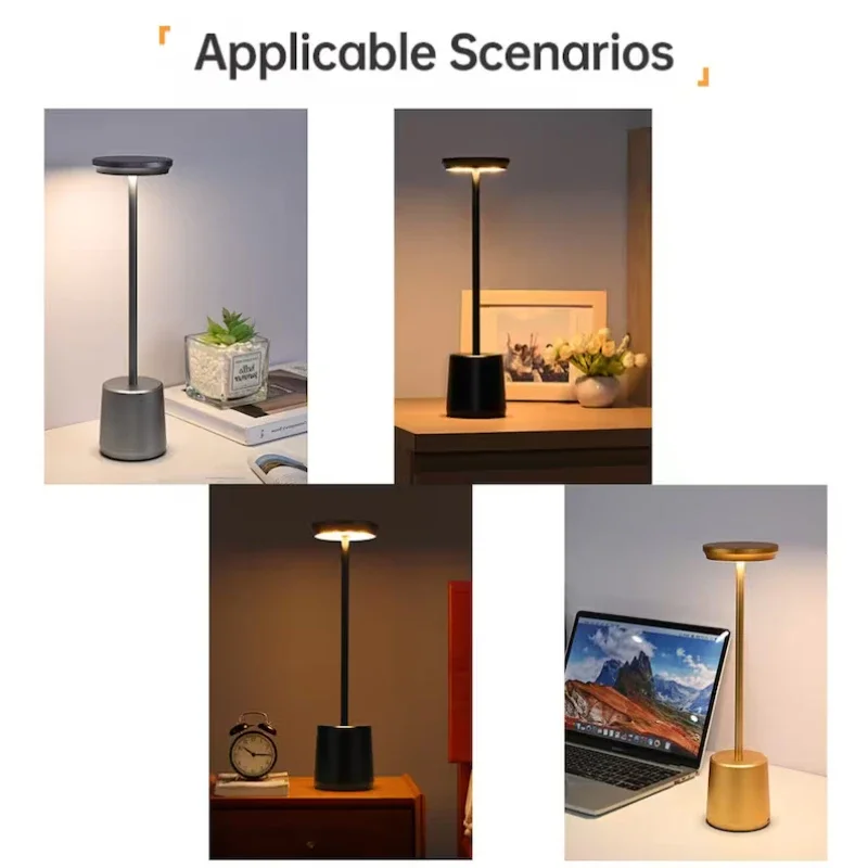 Led Tafellamp Oplaadbare Bedlamp Camping Licht Voor Restaurant Bar Sfeer Bureaulamp Traploos Dimmen Touch