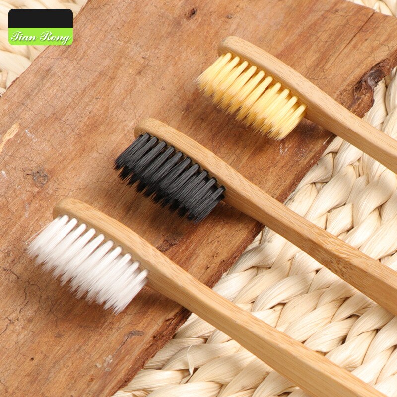 1PC Nature Bamboo Handle Toothbrush Colorful Soft Bristles Bamboo Wooden Toothbrush With Box Eco-Friendly Oral Care