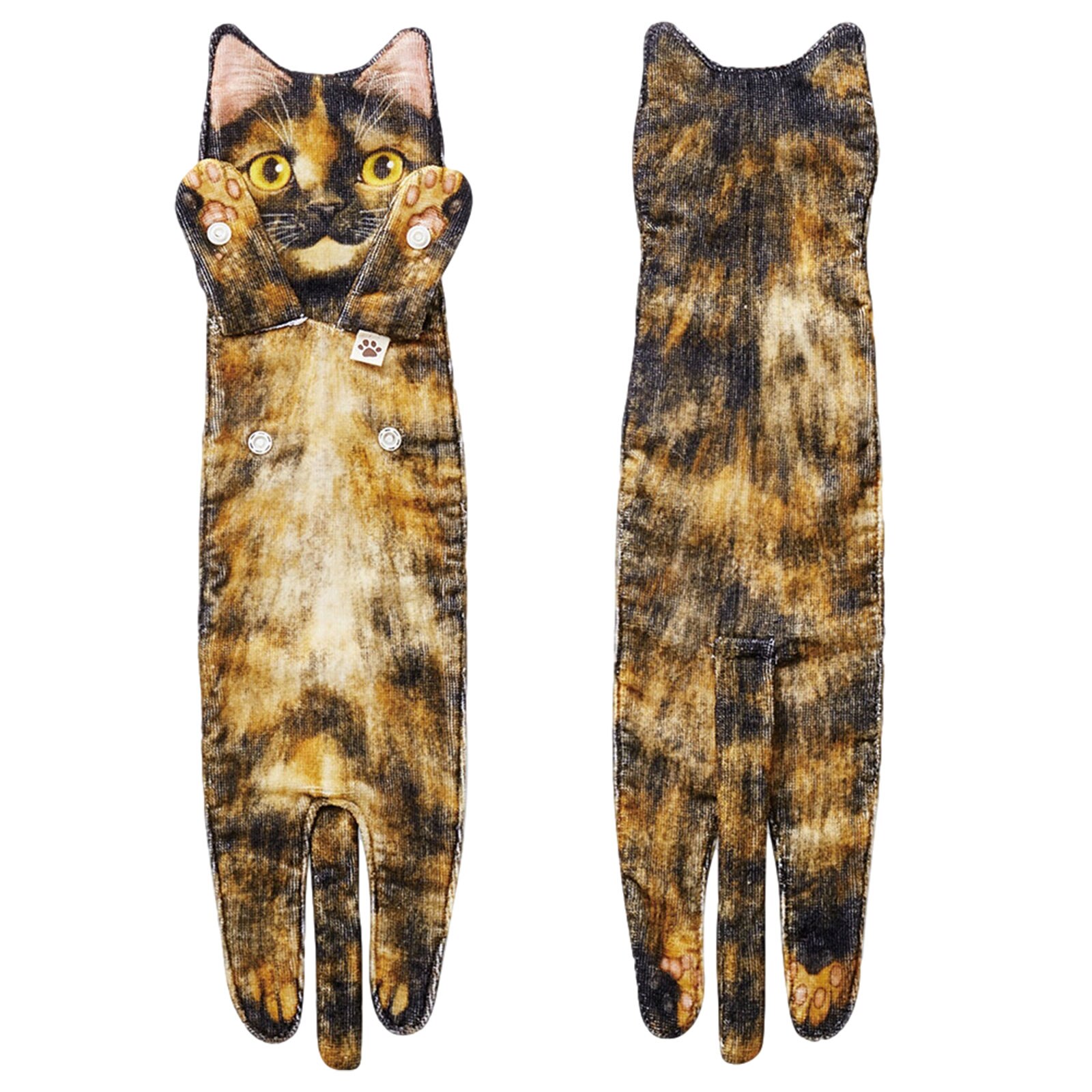 6 Styles Newest Cat Hand Towels Long Cat Shape Wipe Handkerchiefs Bath Towels for Bathroom Kitchen: C