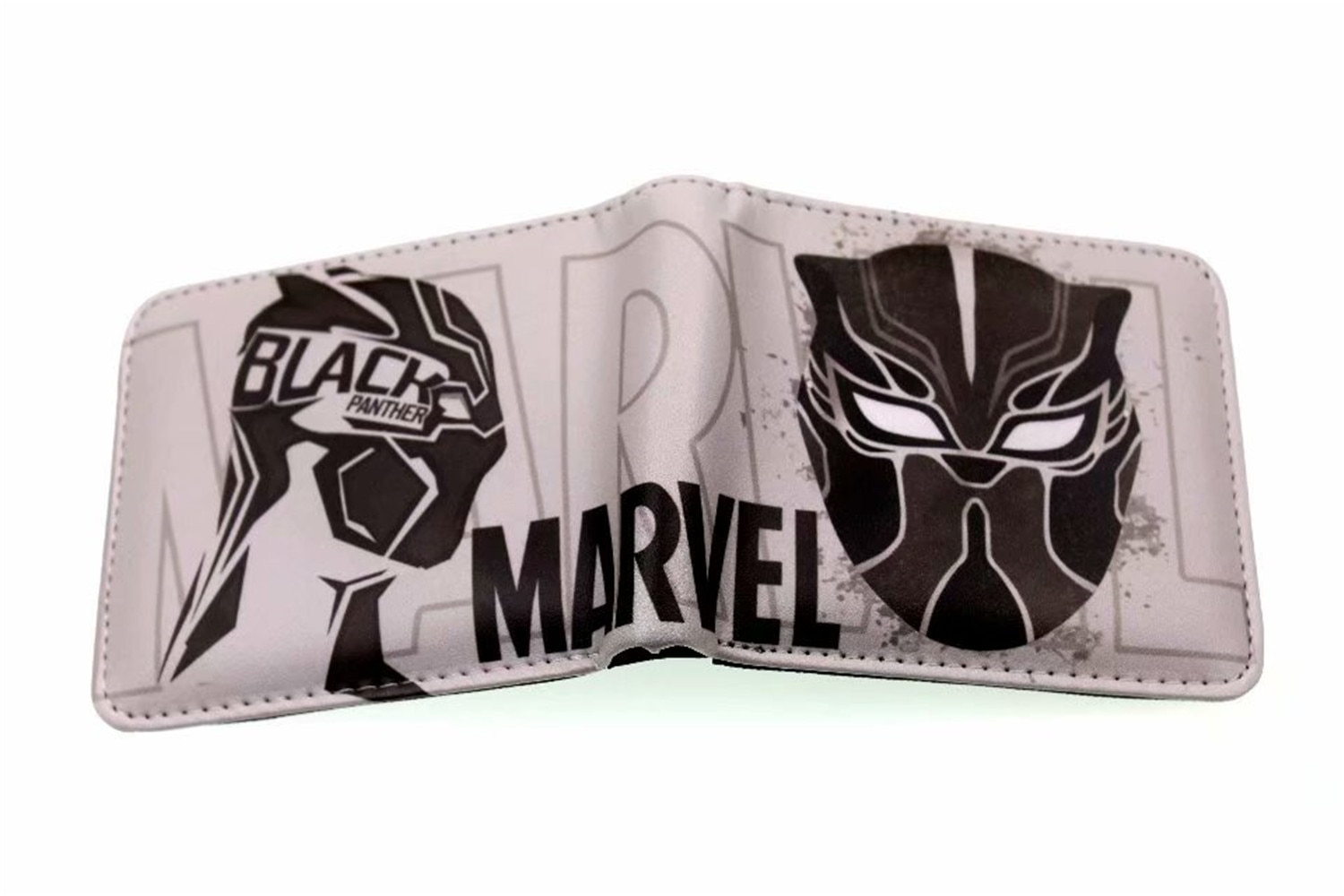 Noir panthère hommes femmes portefeuille en cuir synthétique polyuréthane porte-monnaie unisexe portefeuilles ID/crédit porte-carte