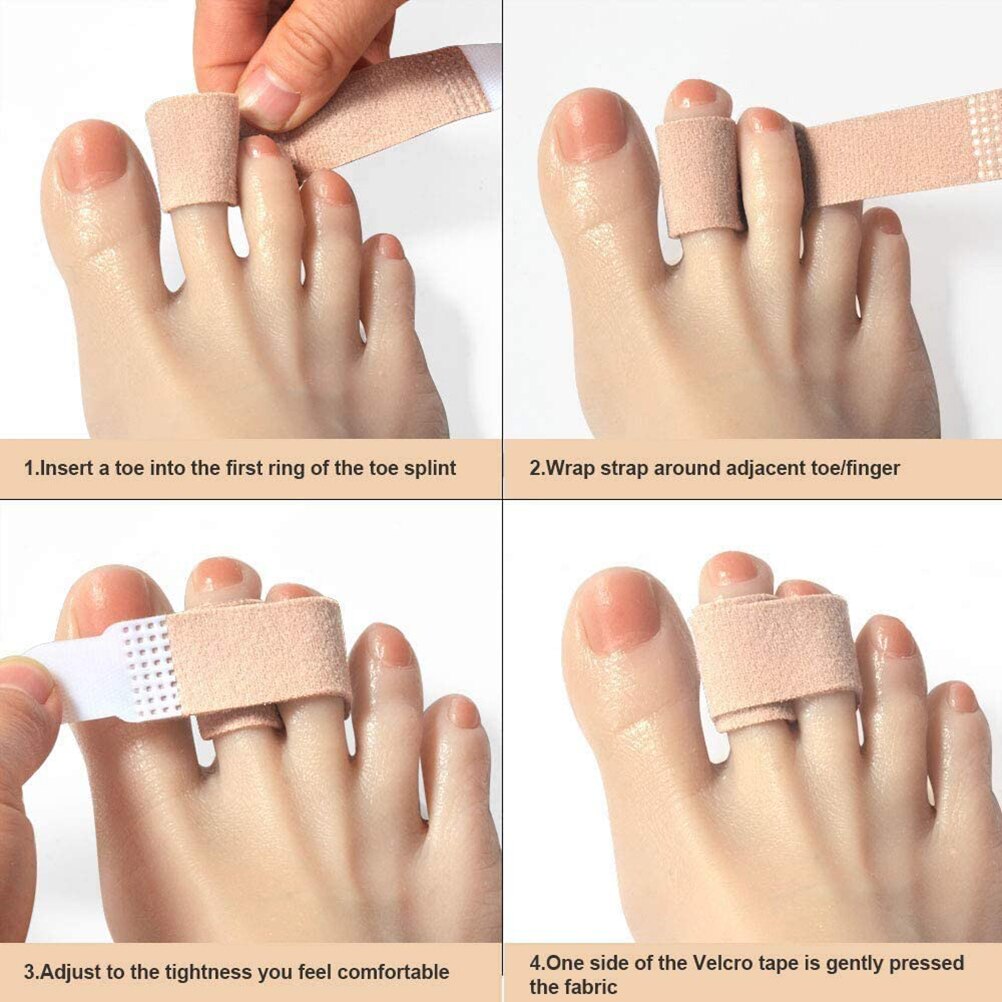 6Pcs Hammer Toe Straightener Tapes Hammer Toe Corrector Toe Wraps for Hammer Toes Overlapping Toes