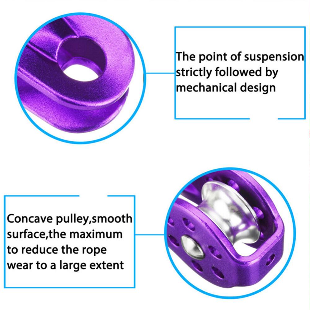 Aluminum Alloy Single Rope Outdoor Mountaineering Climbing Cave Pulley Fixed Single Pulley Crossing Rescue Cave Hoisting Pulley