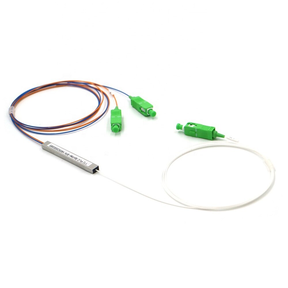 Warranty 1x2 1x4 1x8 1x16 1x32 SC APC Optical PLC Splitter Steel Tube Cable 2 Way 4way 8 Way 16 Way SM 1310/1550nm: 10pcs 1x2