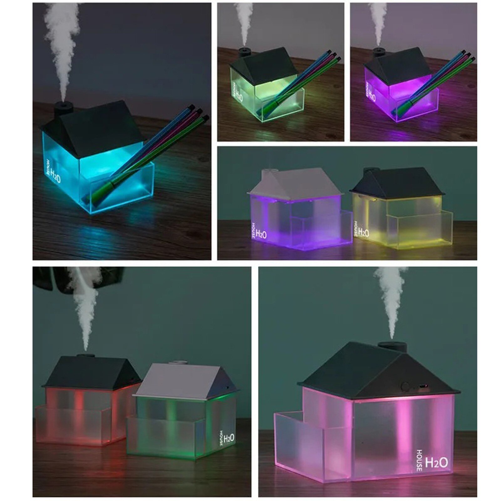 Draagbare 300Ml Luchtbevochtiger Usb Ultrasone Verblinden Cup Aroma Diffuser Cool Mist Maker Luchtbevochtiger Luchtreiniger Met Romantische Licht