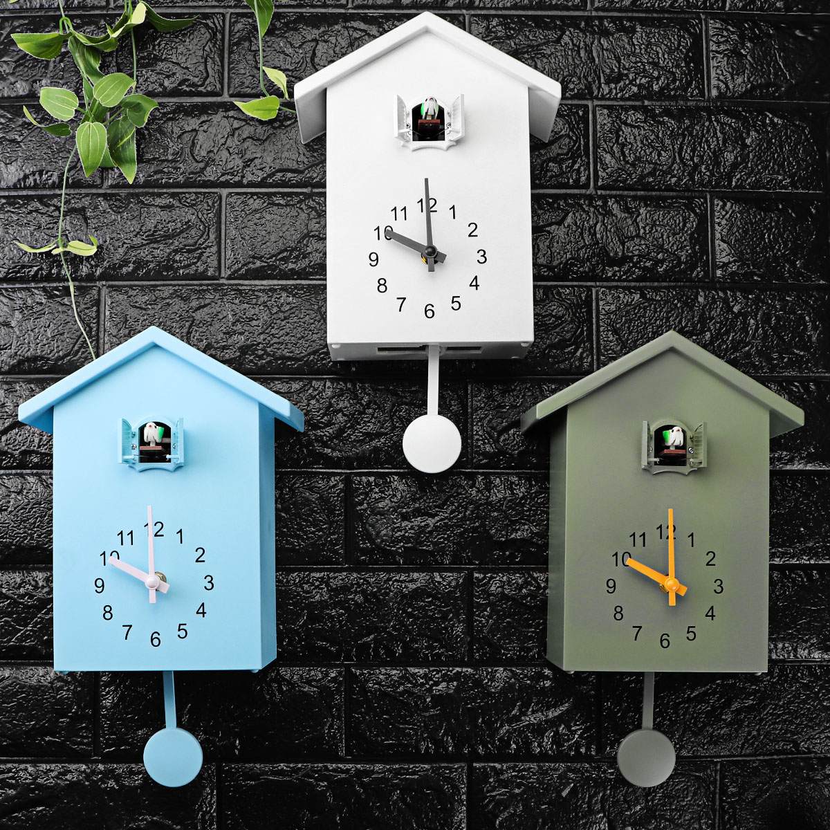 Plastic Cuckoo Quartz Wall Clock Modern Bird Home Living Room Hanging Watch Horologe Clocks Timer Office Home Decoration