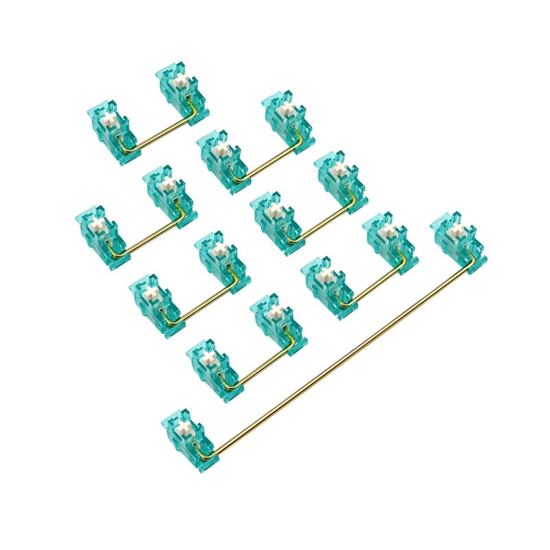 Mechanical Keyboard Modifier Plate Mount Screw-in Stabilizers Transparent Blue Steel Wire 6.25X Keycap Stabilizers