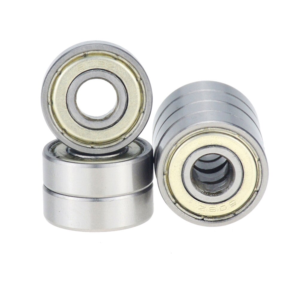 Rodamiento de bolas de ranura profunda, rodamiento en miniatura de doble blindado de acero de alto carbono, fila única 608ZZ ABEC-7, 8x22x7 8x22x7 MM, ZZ 608, 10 unids/lote