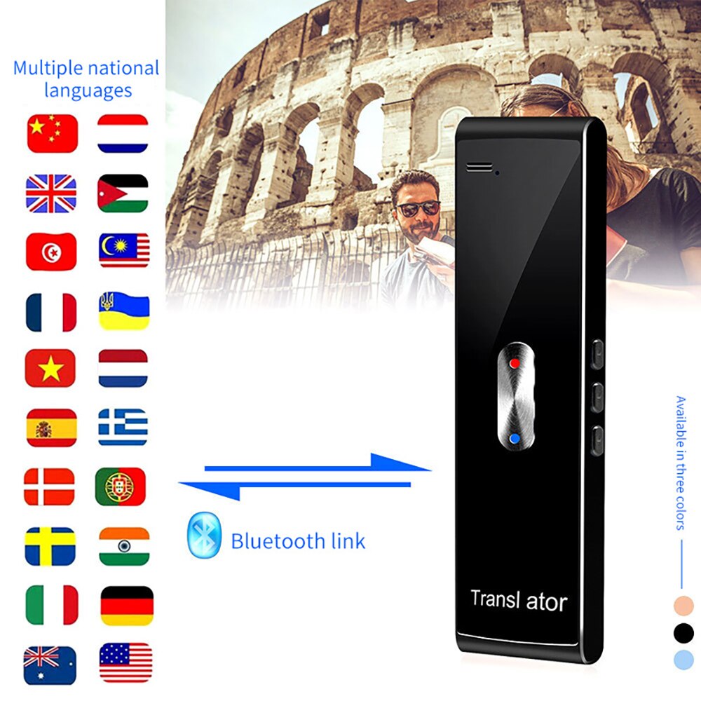 Bluetooth 4.2 Smart Voice Speech Vertaler Twee-weg Real Time 40 Verschillende Talen Vertaling Leren Travelling Business