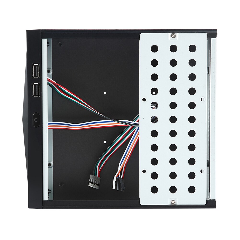 Thuis Met Radiator Gat Desktop Gaming Praktische Mini Itx 2.0 Usb Htpc Computer Case Voeding Kantoor Metalen Gastheer Chassis