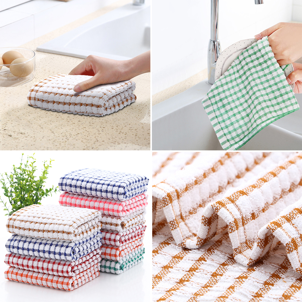 Serviettes de cuisine domestiques absorbant Thicke Super absorbant microfibre essuyer Table serviette de cuisine nettoyage vaisselle linge de lavage 27