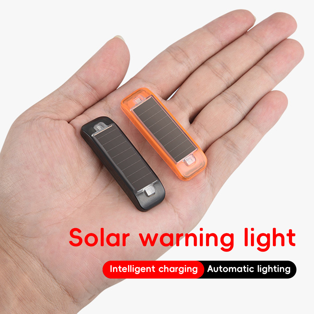 Mini led-autolampje op zonne-energie, waarschuwingslampje voor 's nachts, gesimuleerd alarm, draadloos antidiefstalwaarschuwingslampje, knipperend nep-alarmlampje