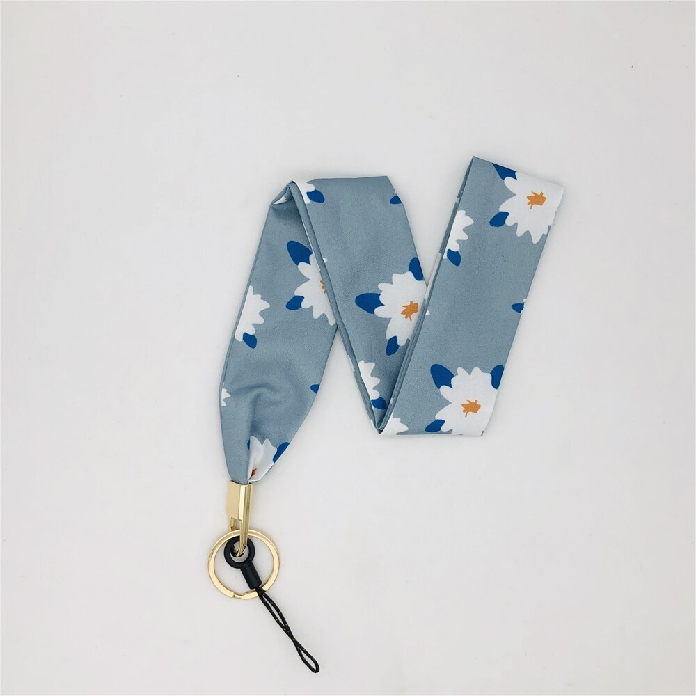 Butterfly Wide Neck Strap Lanyards For keys ID Card Gym Mobile Phone Straps USB badge holder DIY Hang Rope Lariat Lanyard: Silver / Gray