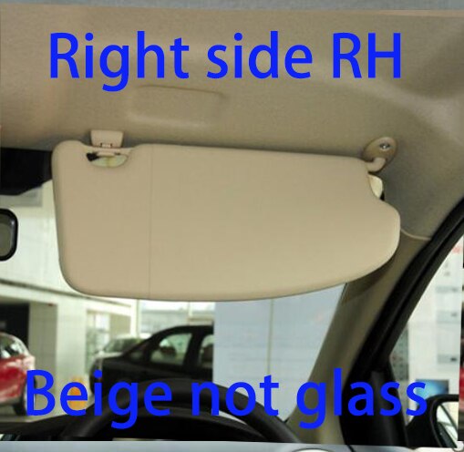 CAPQX-parasol delantero Interior para coche, visera antideslumbrante con montaje de espejo, para Ford Focus 2005: Beige Right side