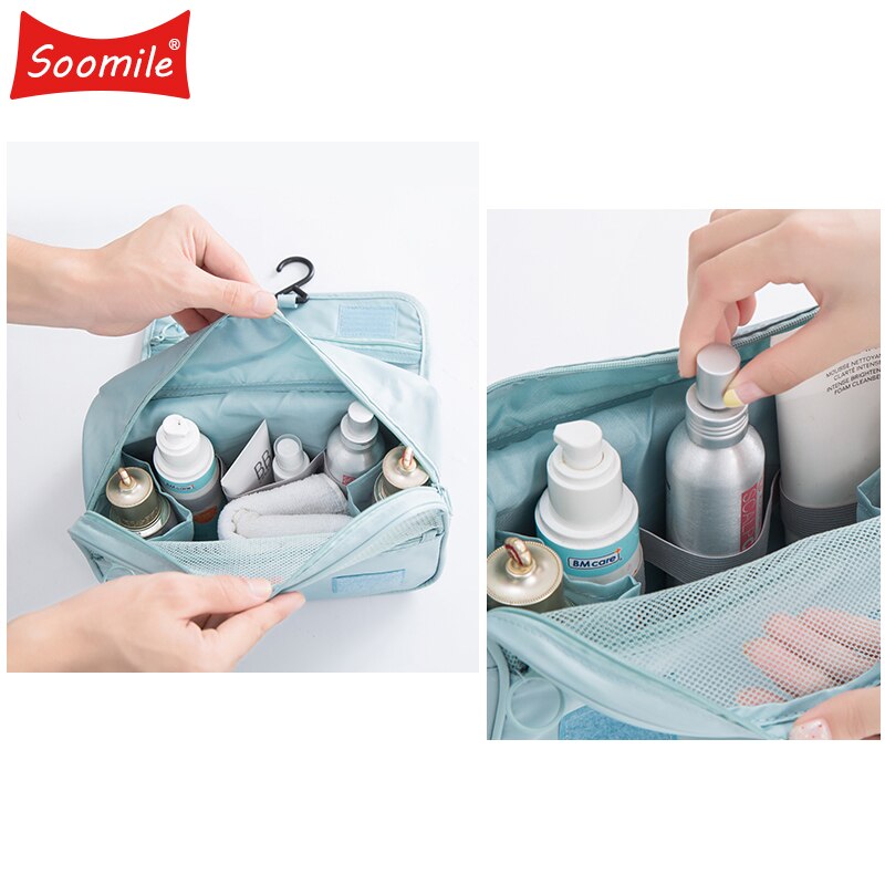 Opknoping Opvouwbare Reistas Vrouwen Mannen Cosmetische Zakken voor Make Tandpasta Toilettas Tandenborstel Handdoek Hoge Capaciteit Bagage