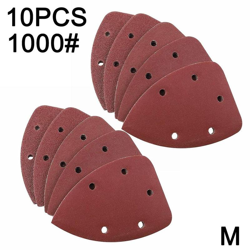 10 Stuks Voor Bosch Psm 100A Aluminium Oxide Muis Schuren Lakens Vlakschuurmachine Detail Palm Pads Schijven Schuurpapier Schuurpapier: M