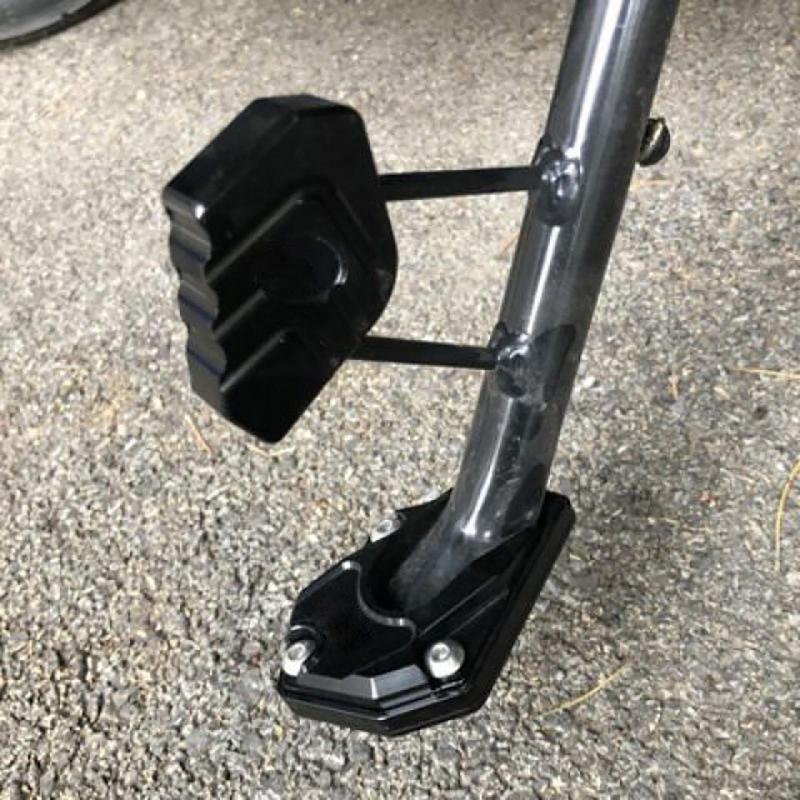 Aluminium Motorfiets Fiets Kickstand Extender Voet Zijstandaard Verlengstuk Voetsteun Plaat Motor Accessoires