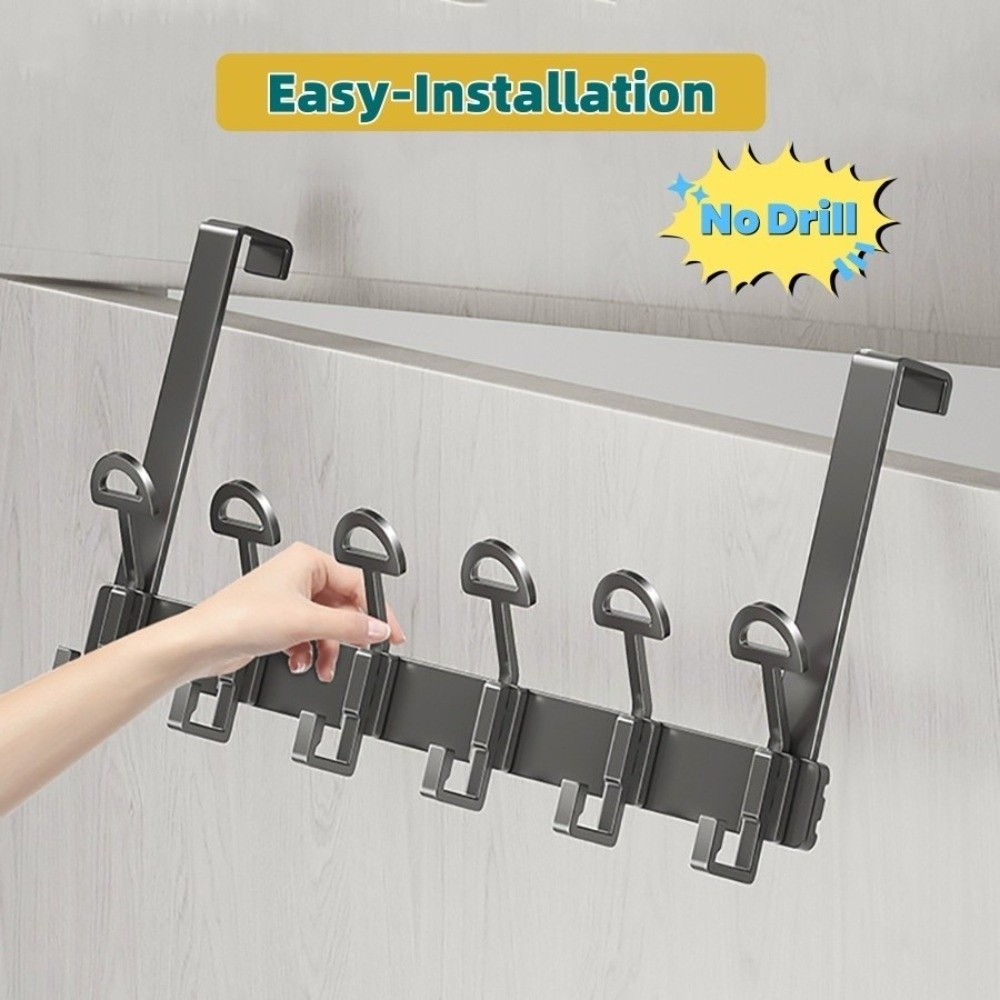 6/7 koukkua oven yläpuolella olevat koukut nopea asennus oven päälle ripustettavat seinään kiinnitettävät naulakot poraamattomat tukevat säilytyskoukut
