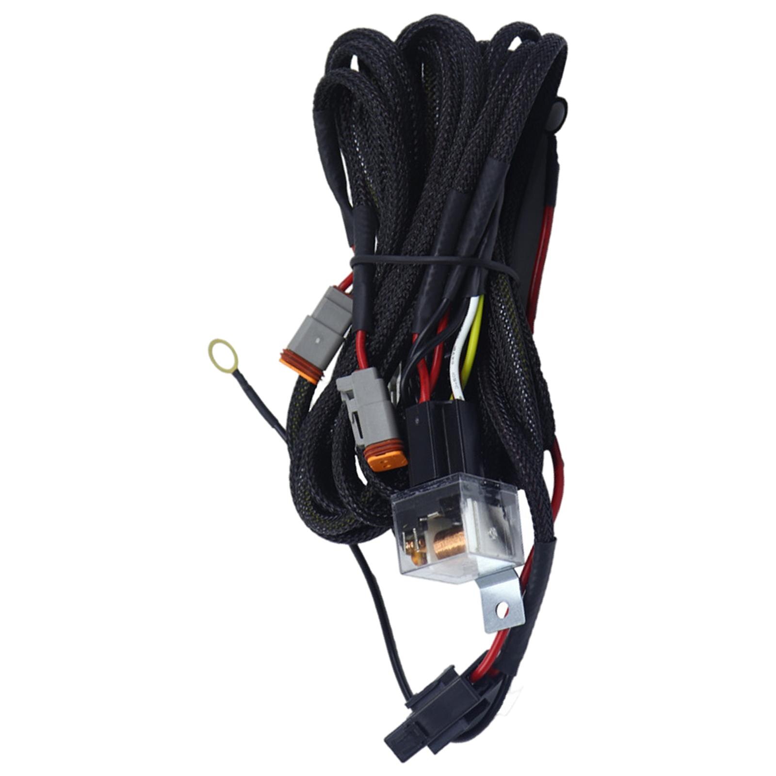 Fog Light Lamp Wiring Harness Work Lamp 12V 40A Relay Connector for Car